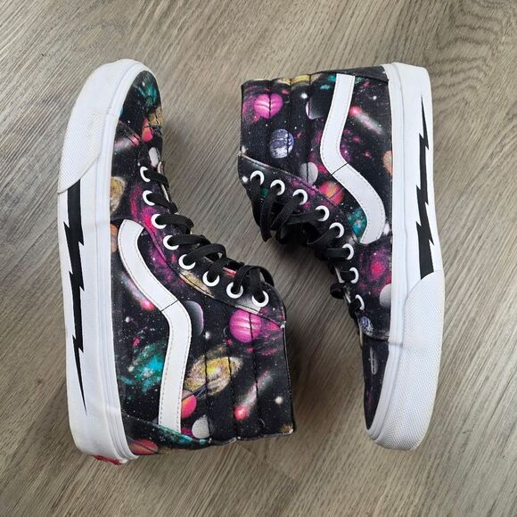 Vans SK8 Hi Tops Galaxy Print Sneakers Size 7.5 - Picture 7 of 10